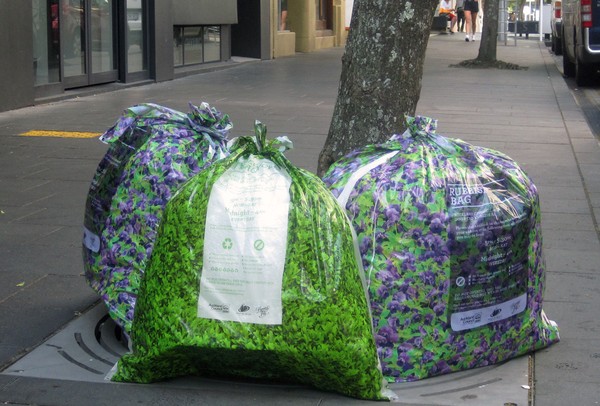Floral rubbish bags in campaign to keep CBD clean
